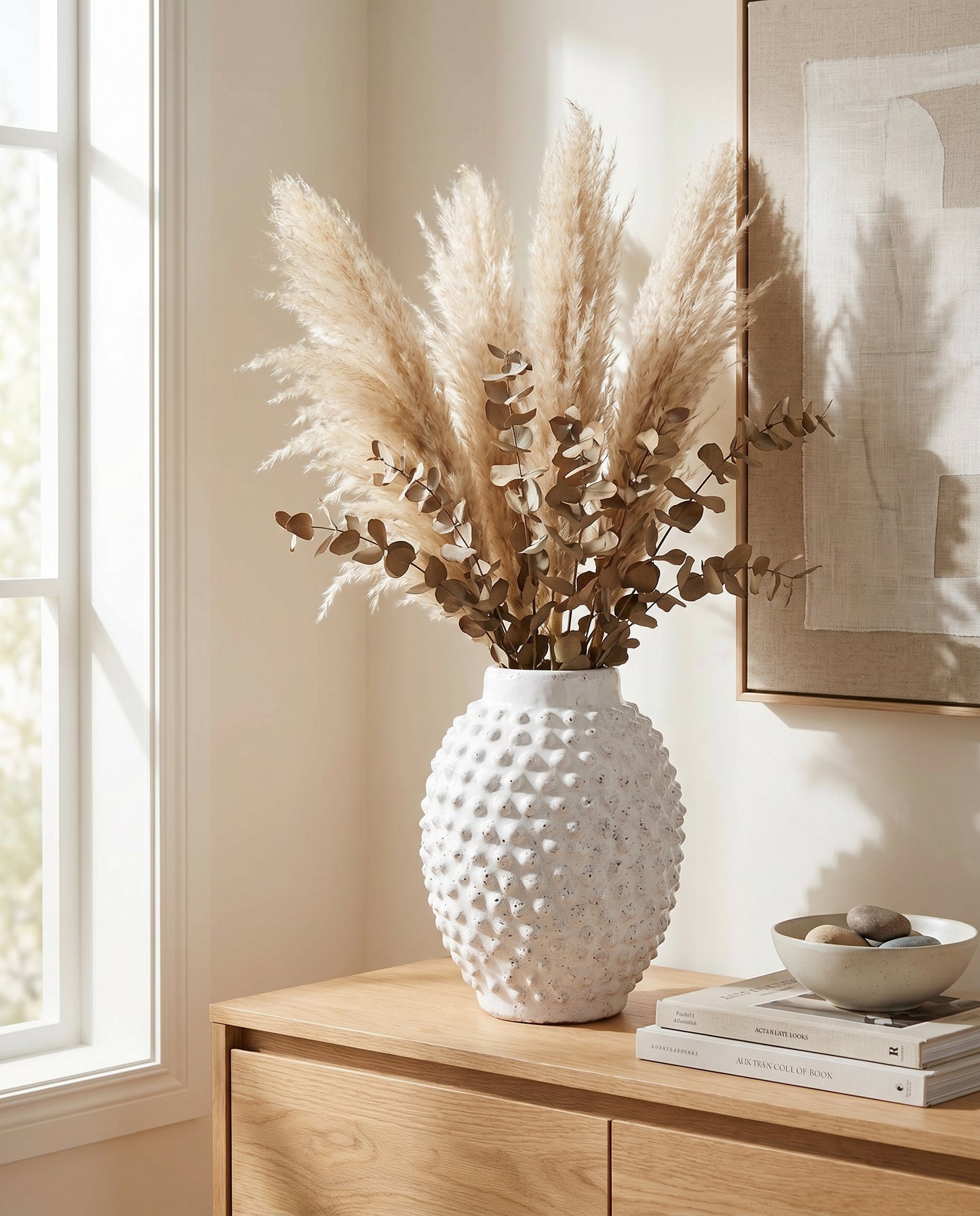 Avia Large Statement Vase in warm ceramic — Lumara Home