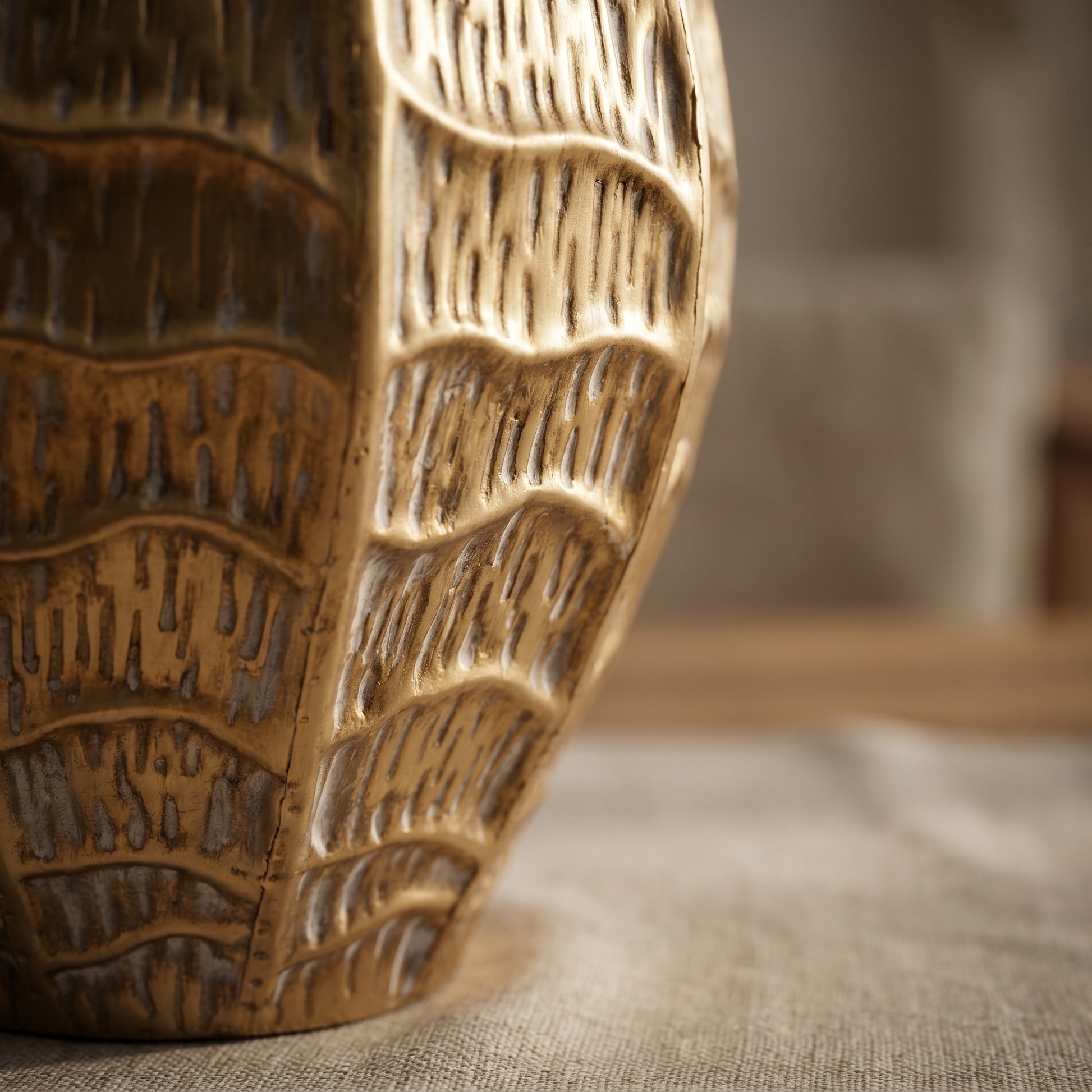 Alegra Statement Vase in sculptural metal — Lumara Home