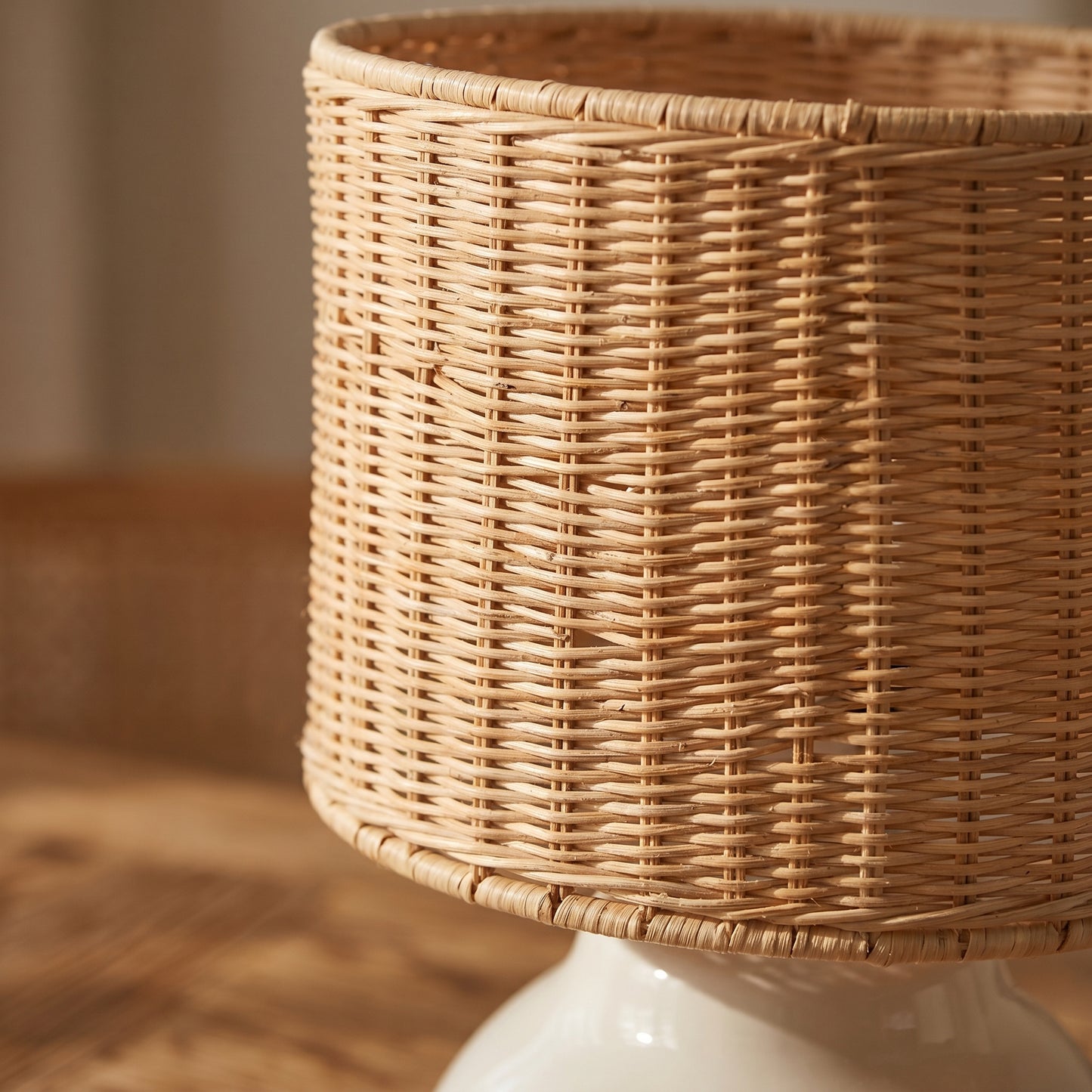 Havana Rattan Table Lamp in warm tropical style — Lumara Home